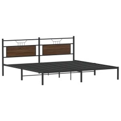 Cadre de lit sans matelas chêne marron 200x200 cm 