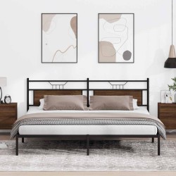 Cadre de lit sans matelas chêne marron 200x200 cm 