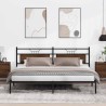 Cadre de lit sans matelas chêne marron 200x200 cm 