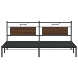 Cadre de lit sans matelas chêne marron 200x200 cm 