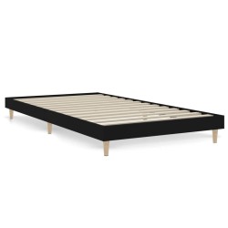 Cadre de lit sans matelas noir 90x190 cm bois ingénierie 
