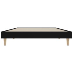Cadre de lit sans matelas noir 90x190 cm bois ingénierie 