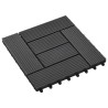 Carreaux de terrasse 22 pcs 30 x 30 cm 2 m² WPC Noir 