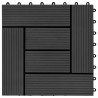 Carreaux de terrasse 22 pcs 30 x 30 cm 2 m² WPC Noir 