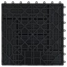 Carreaux de terrasse 22 pcs 30 x 30 cm 2 m² WPC Noir 