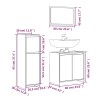 Ensemble de meubles de salle de bain 3 pcs Chêne fumé 