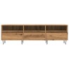 Meuble TV chêne artisanal 150x30x44,5 cm bois d'ingénierie 
