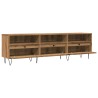 Meuble TV chêne artisanal 150x30x44,5 cm bois d'ingénierie 