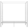 Cadre de lit à baldaquin sans matelas blanc métal 100x200 cm 