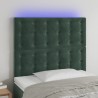 Tête de lit à LED Vert foncé 80x5x118/128 cm Velours 