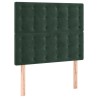 Tête de lit à LED Vert foncé 80x5x118/128 cm Velours 