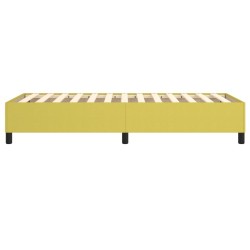 Cadre de lit sans matelas vert 90x190 cm tissu 