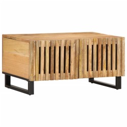 Table basse 80x51x40 cm bois de manguier massif brut 