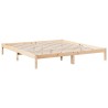 Cadre de lit extra long sans matelas 180x220 cm bois massif pin 