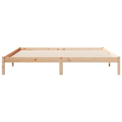 Cadre de lit extra long sans matelas 180x220 cm bois massif pin 