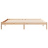 Cadre de lit extra long sans matelas 180x220 cm bois massif pin 