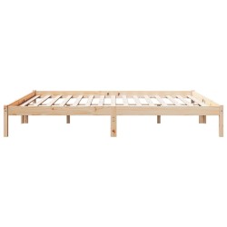 Cadre de lit extra long sans matelas 180x220 cm bois massif pin 