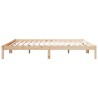 Cadre de lit extra long sans matelas 180x220 cm bois massif pin 