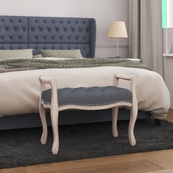 Banc Gris foncé 80x45x60 cm Velours 