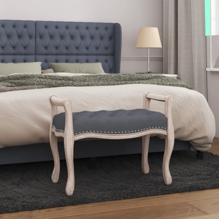 Banc Gris foncé 80x45x60 cm Velours 