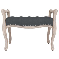 Banc Gris foncé 80x45x60 cm Velours 