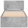 Cadre de lit sans matelas avec tête de lit gris béton 90x190 cm 