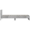 Cadre de lit sans matelas avec tête de lit gris béton 90x190 cm 