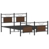 Cadre de lit sans matelas chêne marron 137x190 cm 