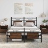 Cadre de lit sans matelas chêne marron 137x190 cm 