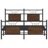 Cadre de lit sans matelas chêne marron 137x190 cm 