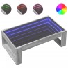 Table basse avec LED infini sonoma gris 90x53x30 cm 