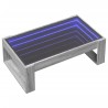 Table basse avec LED infini sonoma gris 90x53x30 cm 