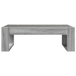 Table basse avec LED infini sonoma gris 90x53x30 cm 