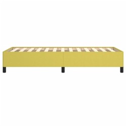 Cadre de lit sans matelas vert 90x190 cm tissu 