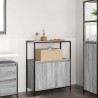 Meuble de salle de bain avec étagères sonoma gris 76,5x35x95 cm 