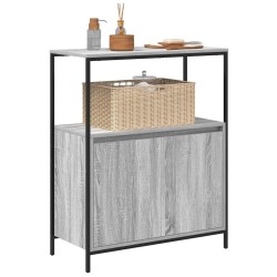 Meuble de salle de bain avec étagères sonoma gris 76,5x35x95 cm 