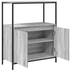 Meuble de salle de bain avec étagères sonoma gris 76,5x35x95 cm 