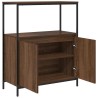 Meuble de salle de bain avec étagères chêne marron 76,5x35x95cm 