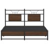 Cadre de lit sans matelas chêne marron 137x190 cm 
