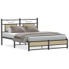 Cadre de lit sans matelas chêne sonoma 137x190 cm 