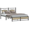 Cadre de lit sans matelas chêne sonoma 137x190 cm 