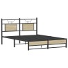Cadre de lit sans matelas chêne sonoma 137x190 cm 
