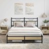 Cadre de lit sans matelas chêne sonoma 137x190 cm 