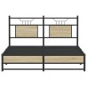 Cadre de lit sans matelas chêne sonoma 137x190 cm 