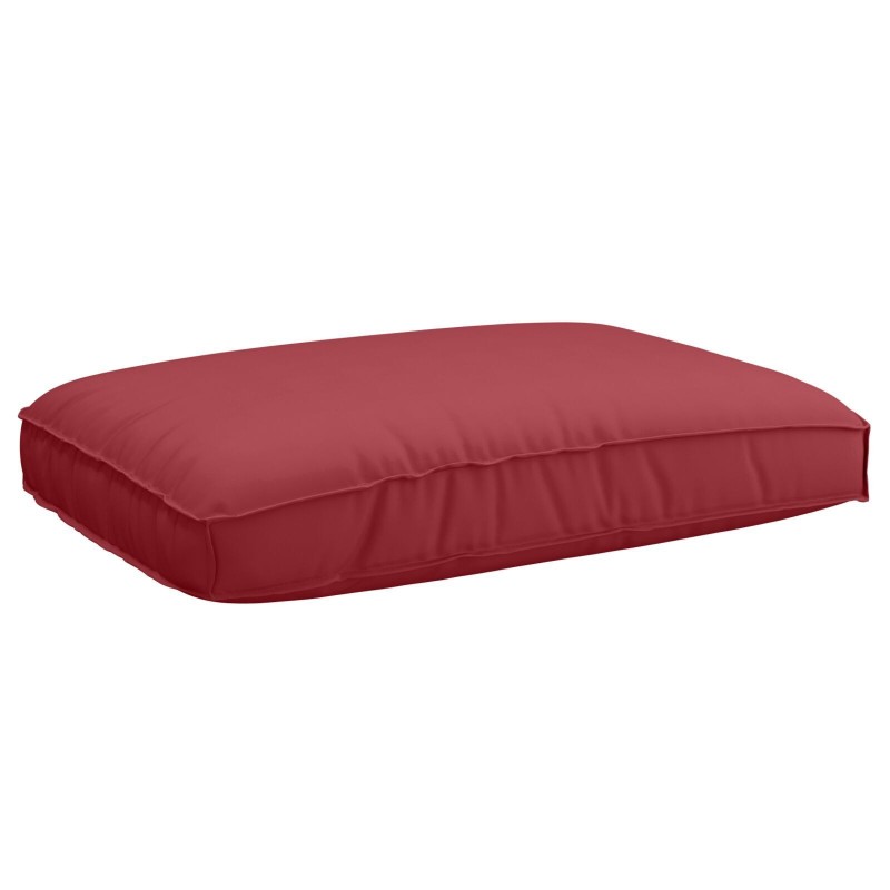 Set de coussins pour palette de 3 pièces rouge vin en tissu Oxford 
