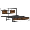 Cadre de lit sans matelas chêne fumé 137x190 cm bois ingénierie 