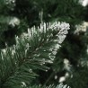 Sapin de Noël avec pommes de pin et paillettes blanches 210 cm 