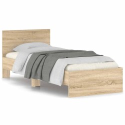 Cadre de lit sans matelas avec tête de lit 90x200 cm 