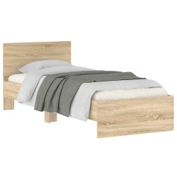 Cadre de lit sans matelas avec tête de lit 90x200 cm 