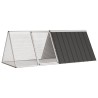Cage pour lapin Anthracite 201,5x80,5x71 cm Acier galvanisé 